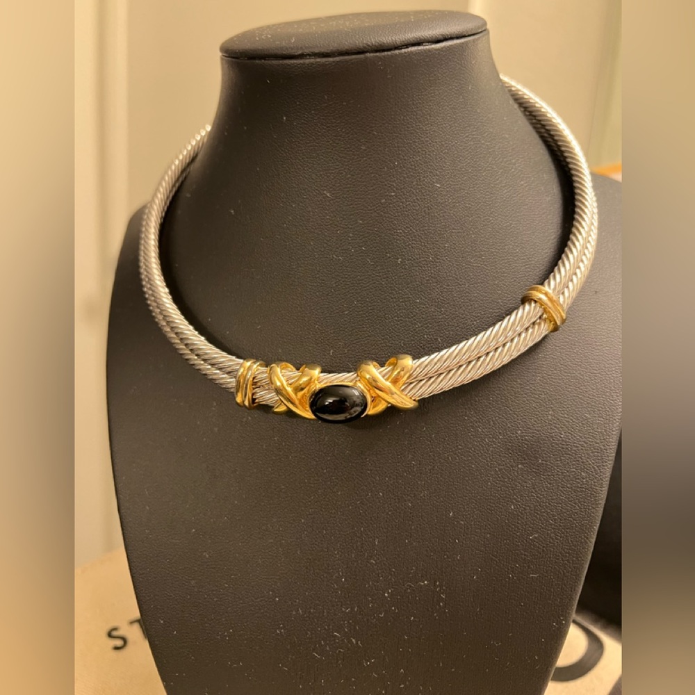 Elegant Silver and Gold Women's PCI Necklace/choker ☝️🔥